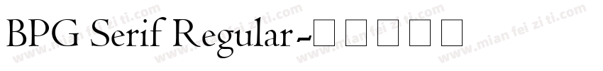 BPG Serif Regular字体转换